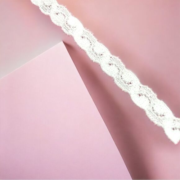 3/8” White Lace Trim - by the yard - Picture 6 of 6